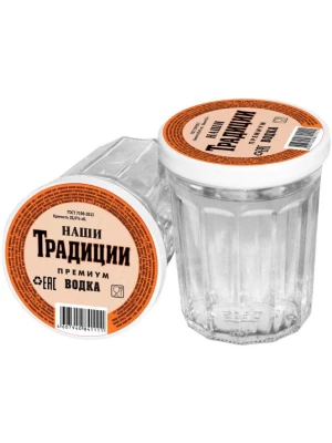 Водка Наши Традиции Премиум, стакан 0.1 л