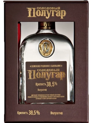 Водка Polugar Malt, gift box 0.75 л