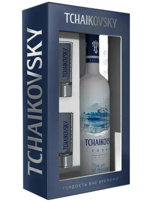 Водка Tchaikovsky, gift box with two shots 0.7 л