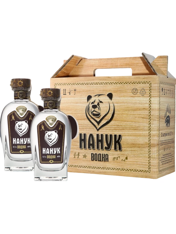 Нанук, в подарочной упаковке с двумя бутылками