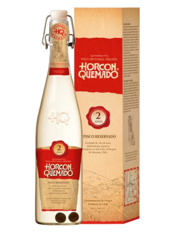 Horcon Quemado, Pisco Reservado 2 Anos, gift box