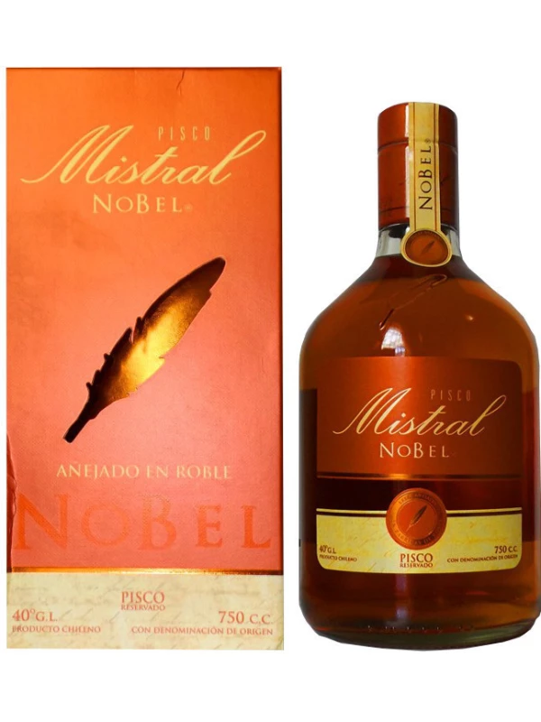 Pisco Mistral Nobel, gift box