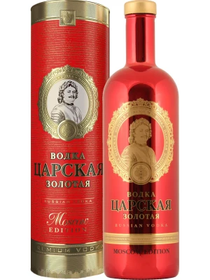 Водка Царская Золотая, Москоу Эдишн, в тубе 1 л