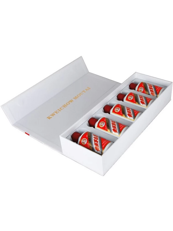 Kweichow Moutai (53%), white, gift set of 5 bottles in box