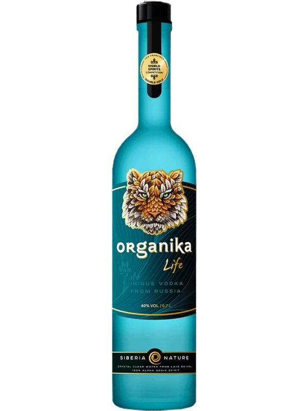 Organika Life, turquoise bottle