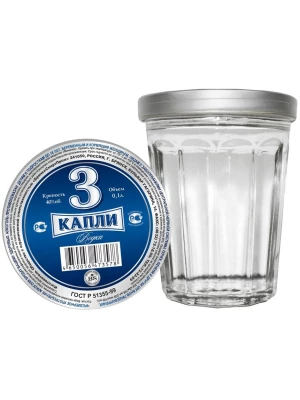 Водка 3 Капли, в стакане 0.1 л