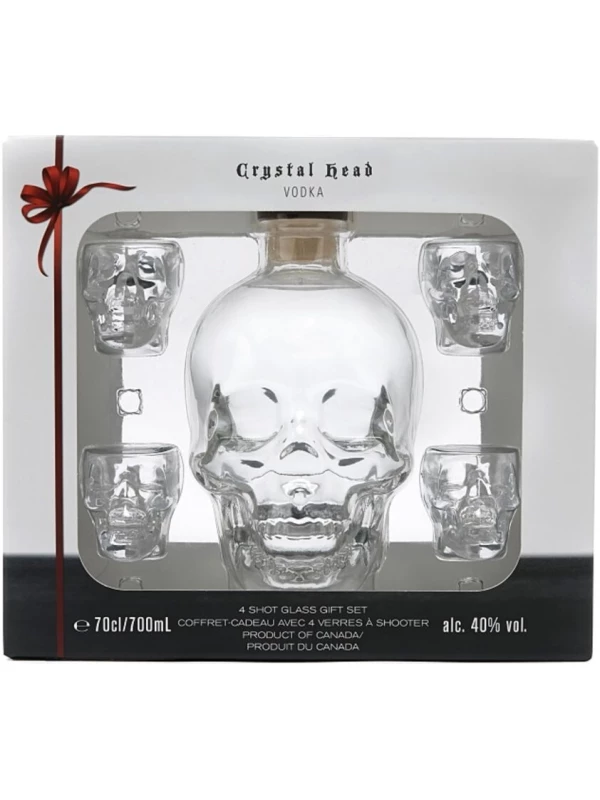 Crystal Head, gift box with 4 shots