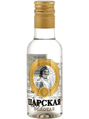 Водка Царская Золотая, в пластиковой бутылочке 0.05 л