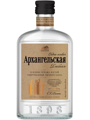 Водка Архангельская Хлебная, фляга 0.25 л