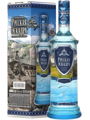 Водка Русская Эскадра Десант, в подарочной коробке 0.7 л