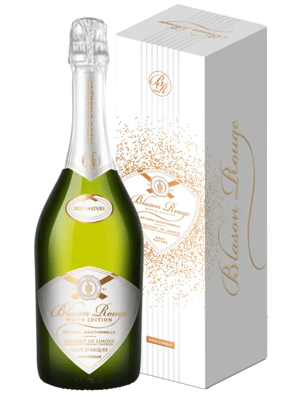 Sieur d'Arques, Blason Rouge White Edition Zero Dosage, Cremant de Limoux AOC, gift box