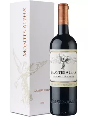 Вино Montes Alpha Cabernet Sauvignon, Valle de Colchagua DO, gift box 2022, 0.75 л
