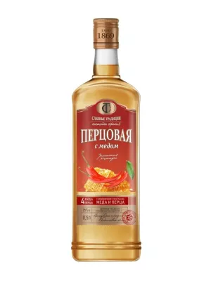 Настойка Славные Традиции Перцовая с медом, настойка горькая 0.5 л