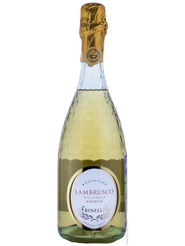 Binelli Premium Lambrusco Bianco Amabile, Dell'Emilia IGT