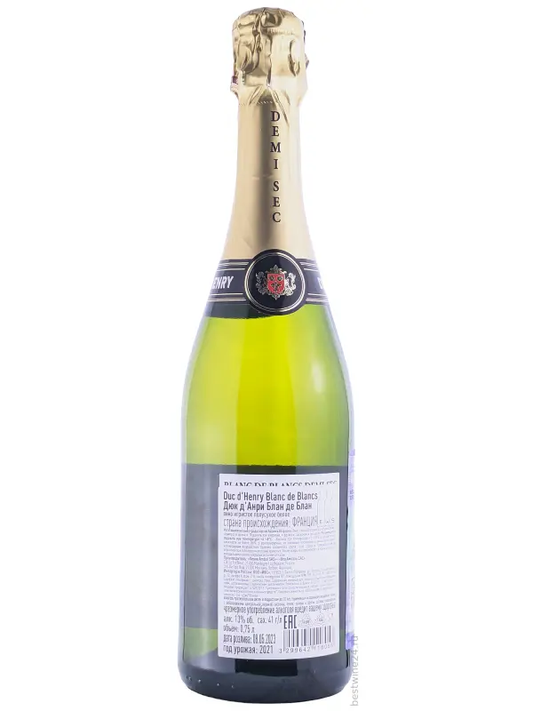 Duc d'Henry Blanc de Blancs Demi-sec