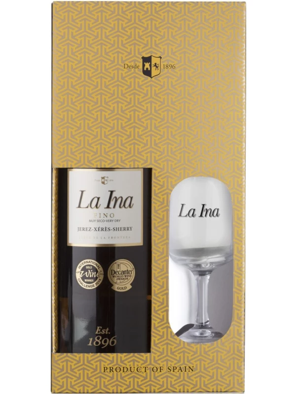Lustau, La Ina Fino Sherry, gift box with glass