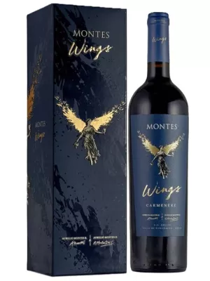 Вино Montes Wings Carmenere, Apalta DO, gift box 2021, 0.75 л